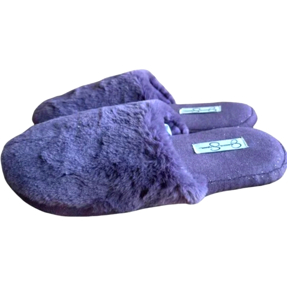 Jessica Simpson Purple Soft Plush Slippers NWT
